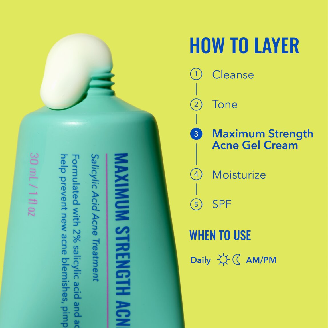Maximum Strength Acne Gel Cream