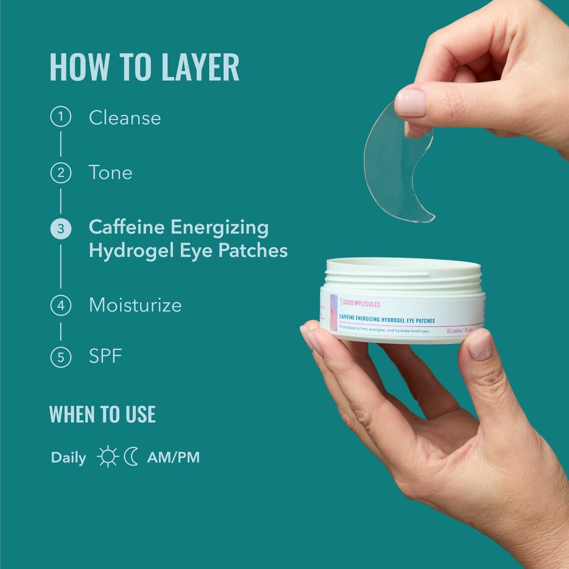 Caffeine Energizing Hydrogel Eye Patches